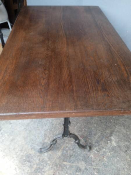 120 cm solid oak bistro table