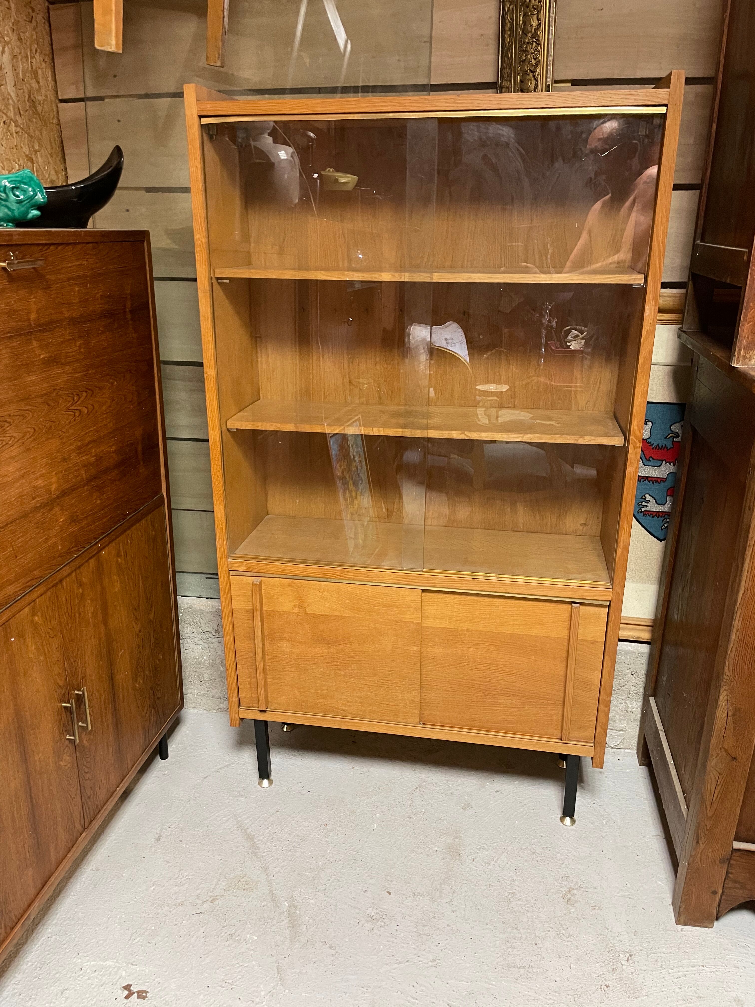 Vintage showcase sliding door year 50