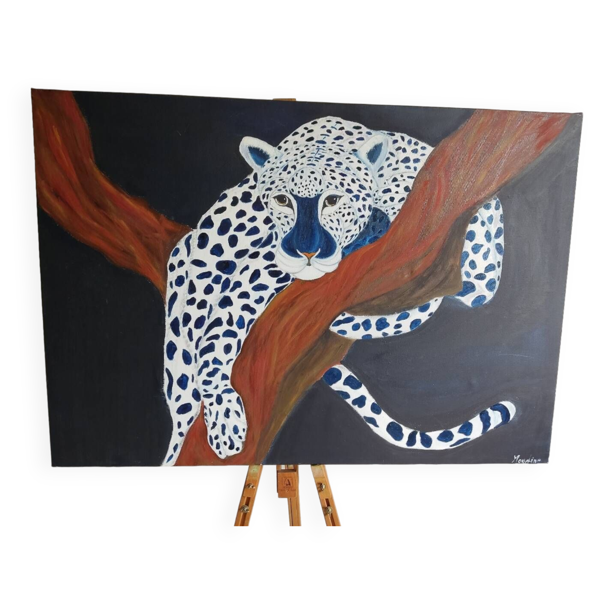 Tableau panthère blanche