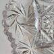 Vintage pocket tray in cut Bohemian crystal. Sophisticated star/brass patterns. Stylish Czech Boho