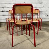 Series of 6 school chairs
