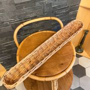Ancienne panière de boulanger, en osier - 84cm