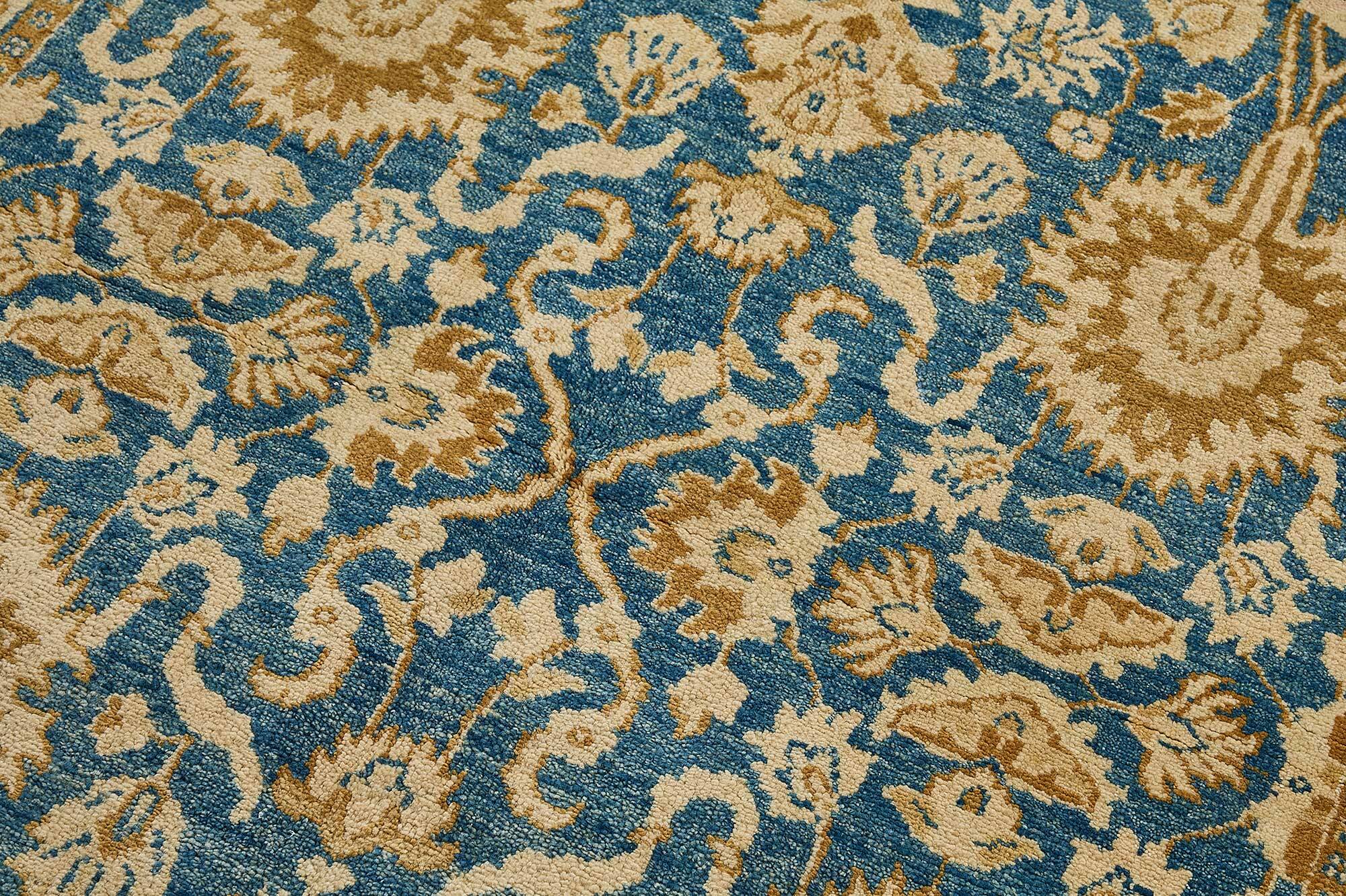 Turkish Handknotted Wool Oushak Rug 140 cm x 208 cm