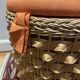 1970 wicker chest pouf