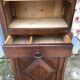Solid oak wardrobe with 2 doors and 1 drawer in neo Louis XIII style.