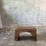 Low stool in old Asian monoxyl teak