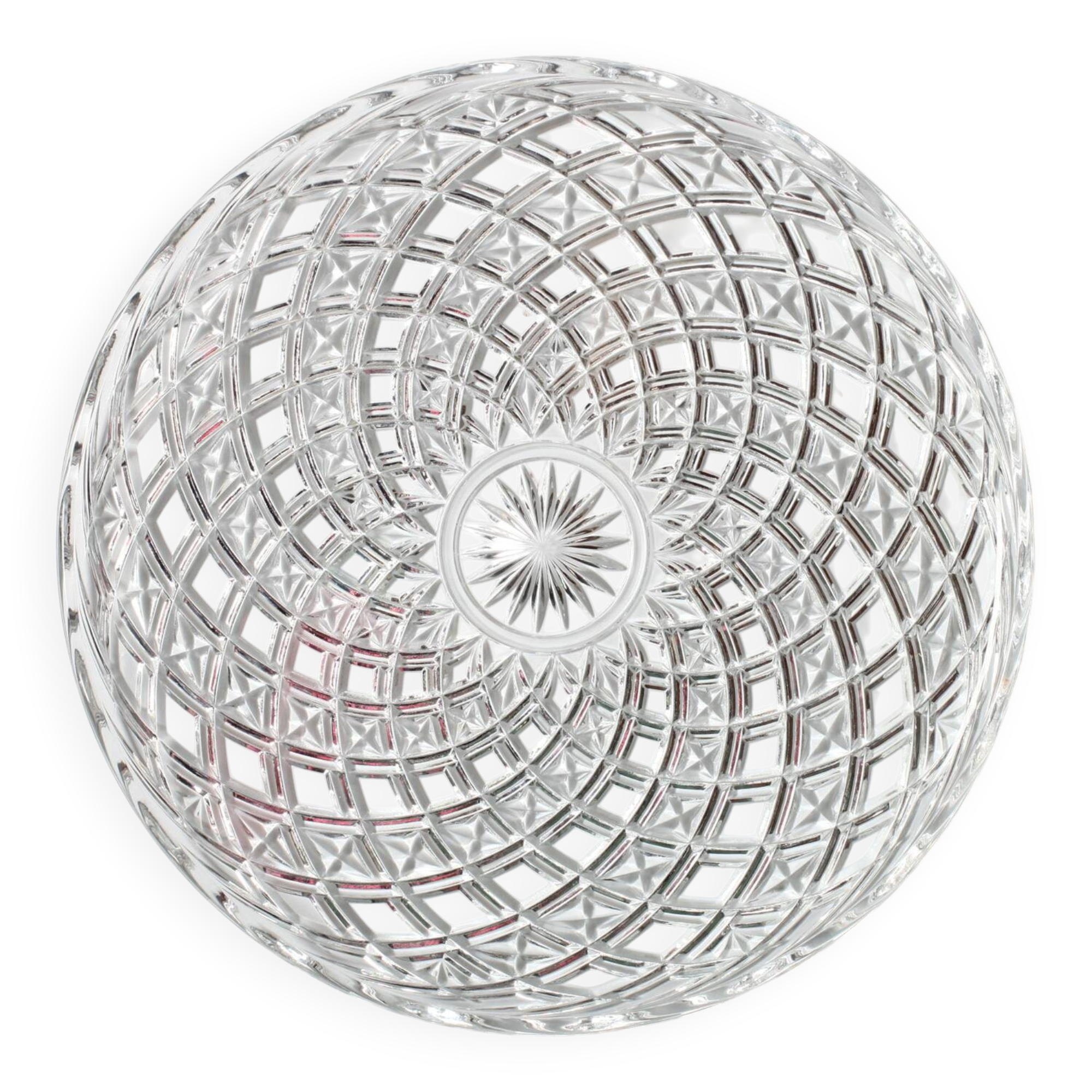 Vintage Pressed Glass Platter: Mid-Century Serving Large Plate, Italy 1970s