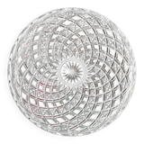 Vintage Pressed Glass Platter: Mid-Century Serving Large Plate, Italy 1970s