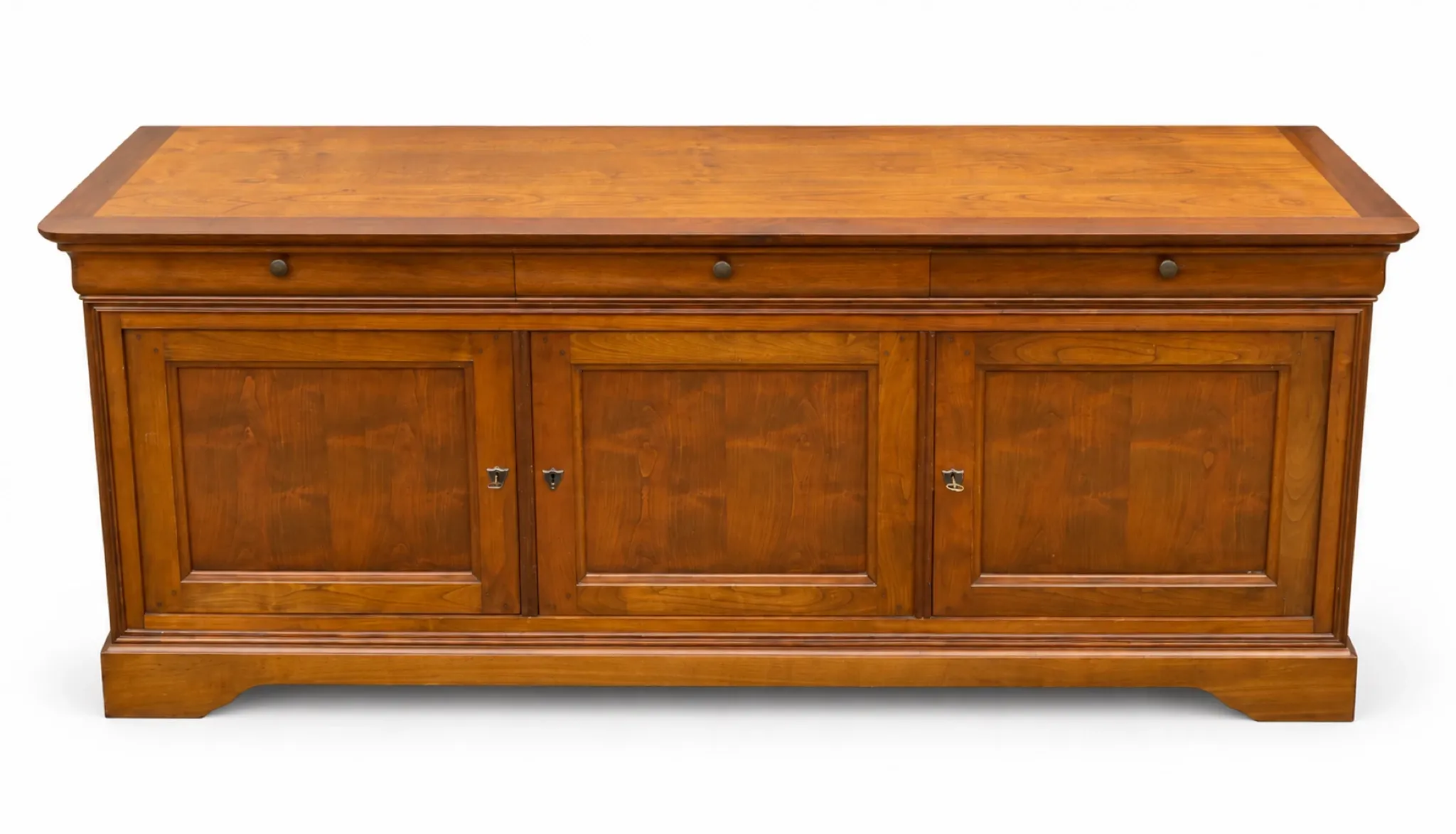 French library in Louis-Philippe style made of solid fruitwood.