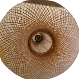 Woven bamboo light fixture