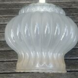 Suspension in vintage frosted glass 70s