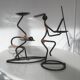 Mid-century Danish candlestick duo Laurids Lonborg