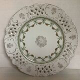Large old openwork dish
