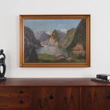 Painting "The River in the Mountains”, Scandinavian design, 1970s