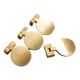 Set of 4 pendants/Scandinavian furniture knobs in solid brass