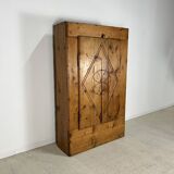 Authentic mountain cabinet furniture, jam maker, folk art, Savoie