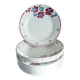 Set of 12 earthenware plates Salins, Nelly red