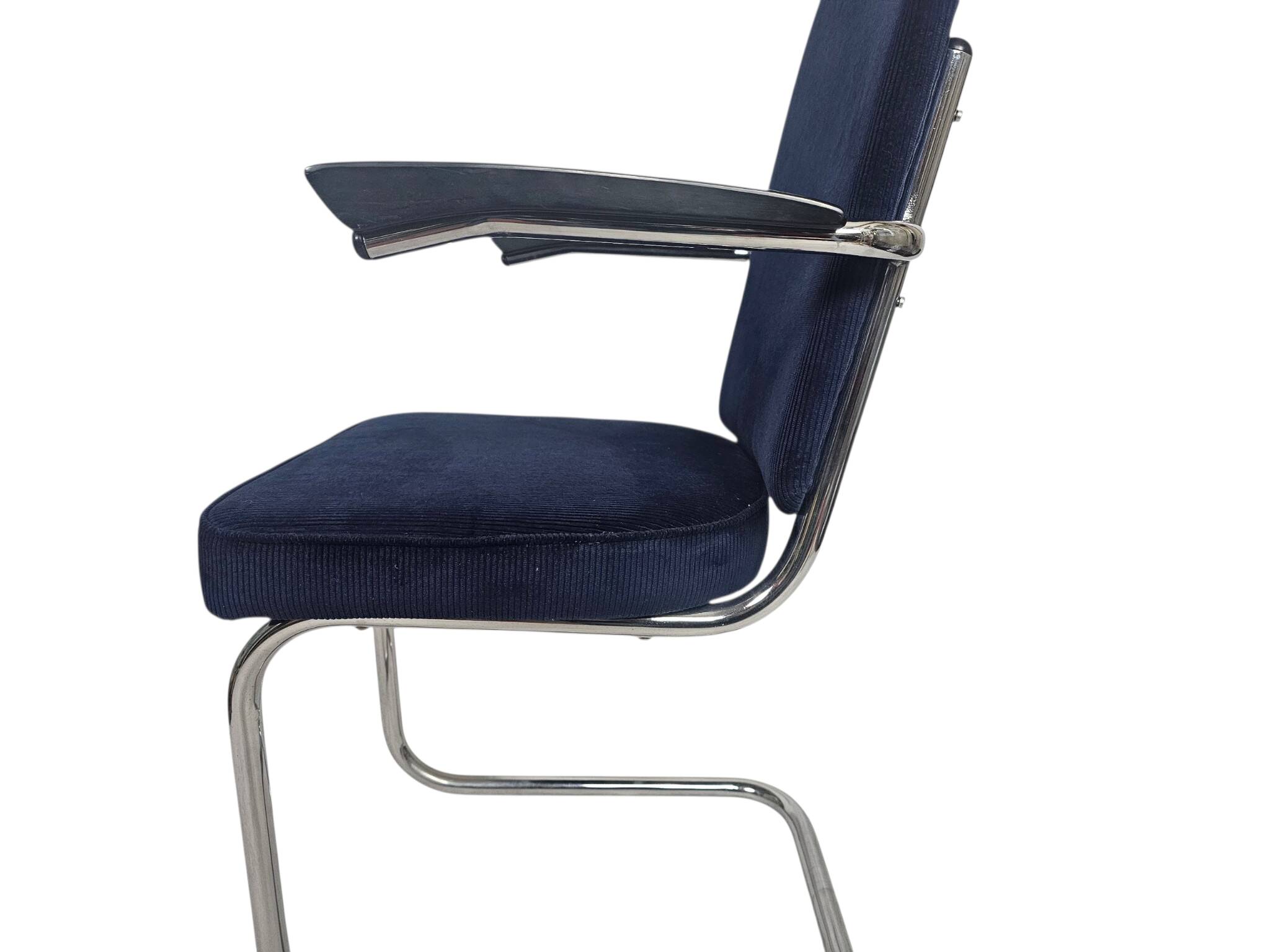 Dutch design - Gebr. de Wit - tubular frame - corduroy - chrome - Bakelite