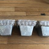 3 zinc and basket jar caches