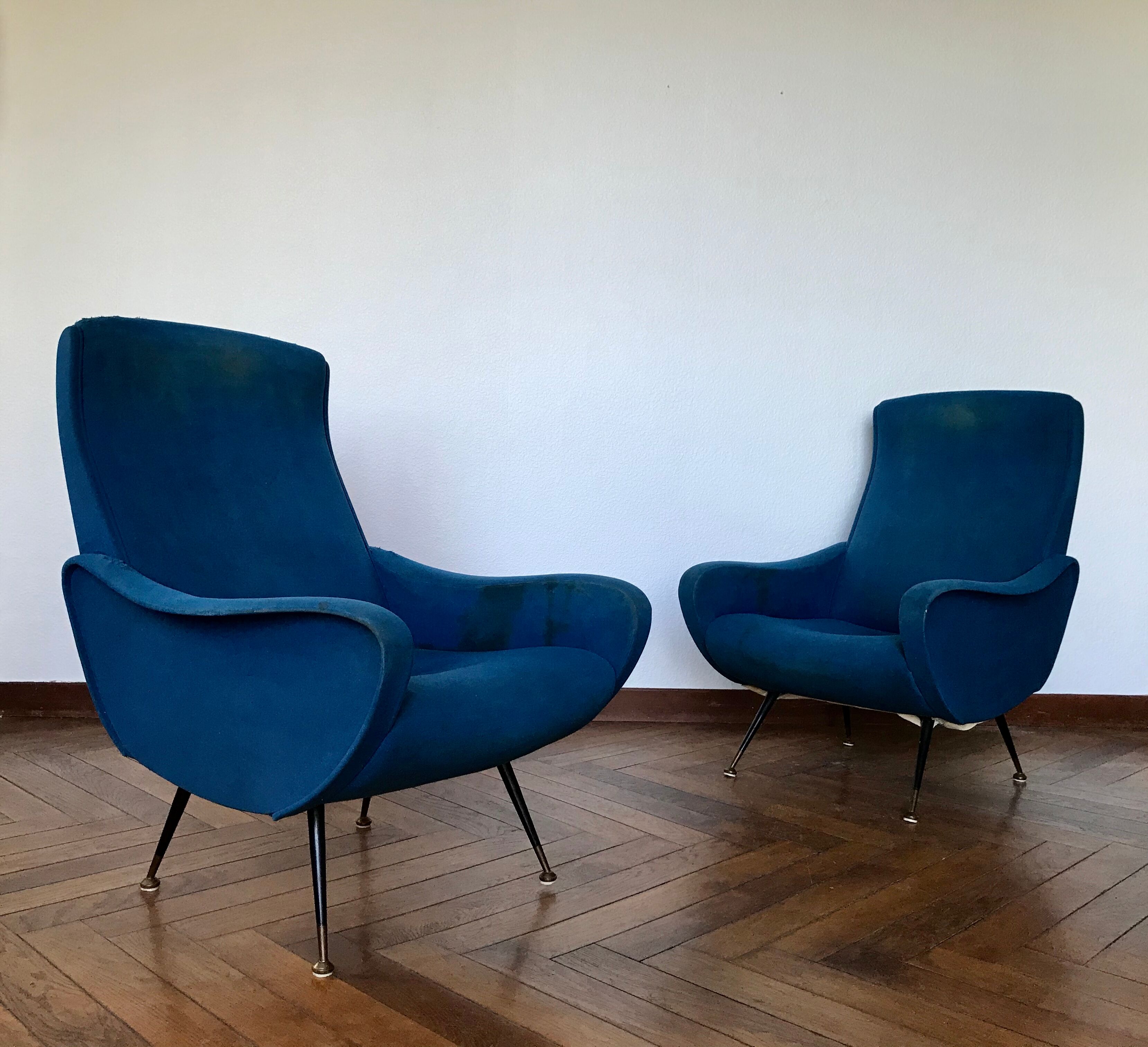 Pair of Italian armchairs