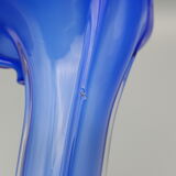 pair of blown glass vases green and blue soliflore