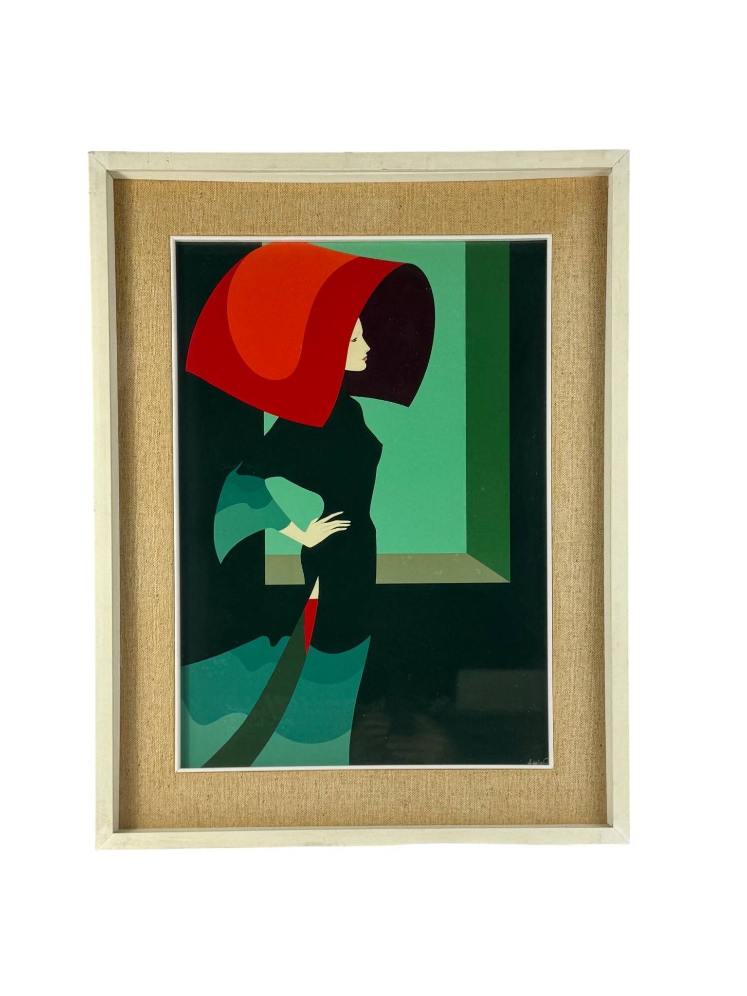 Amleto Dalla Costa, original serigraph framed, Milan Italy 1980s