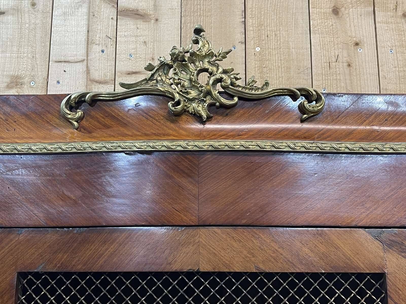 Late 19th century Regency style bookcase in rosewood and oak, removable