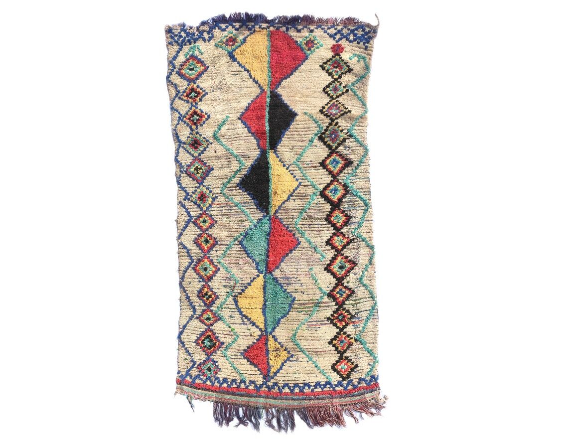 Carpet berbere boucherouite 215x113 cm