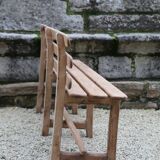 Large bench with solid wood backrest, 1930 Brittany