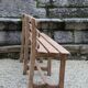 Large bench with solid wood backrest, 1930 Brittany