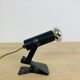 Vintage clamp spotlight, black metal, 70s