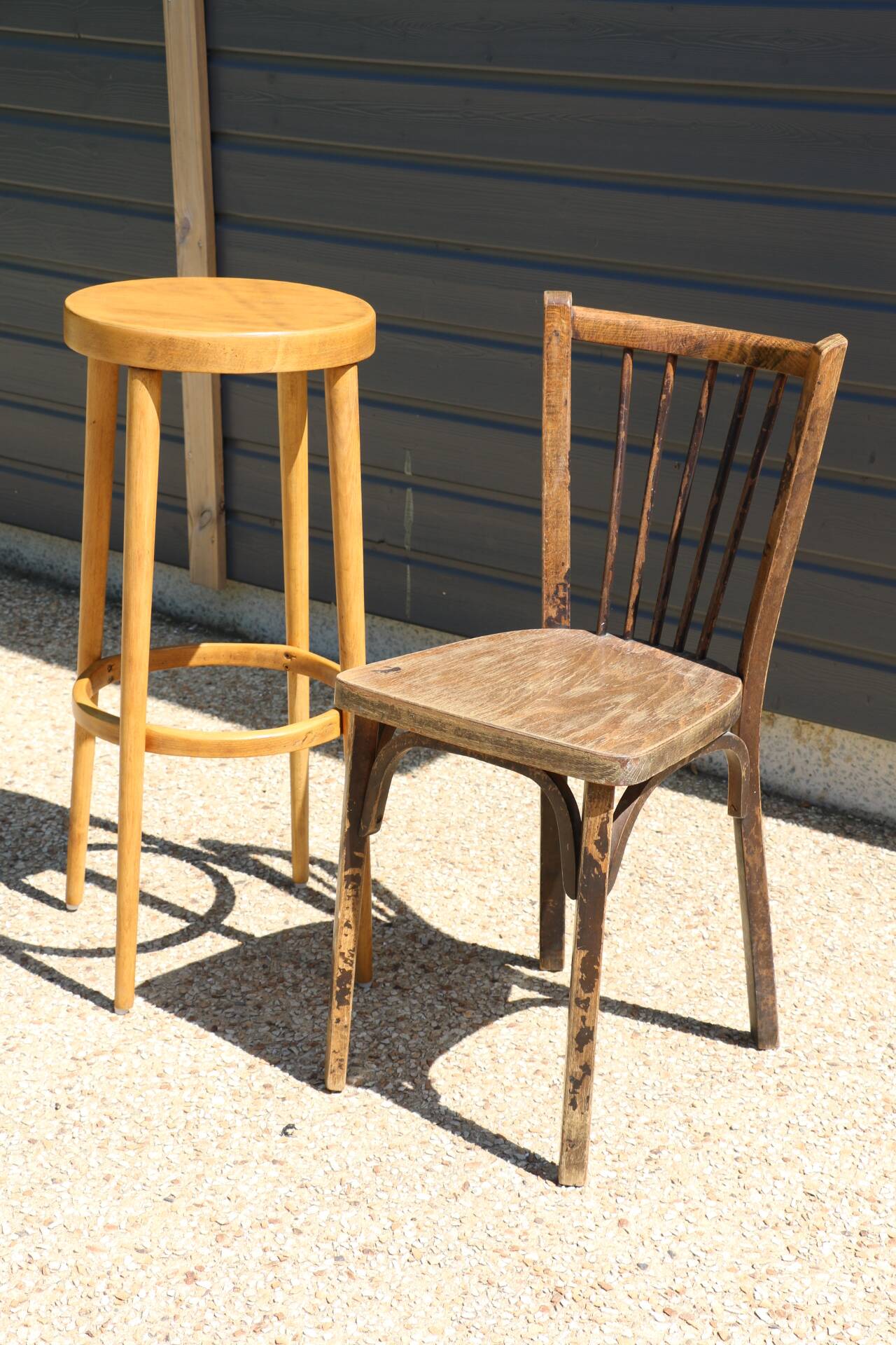 4 Baumann stools, light beech, 790mm