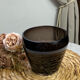 Blown bubble glass vase