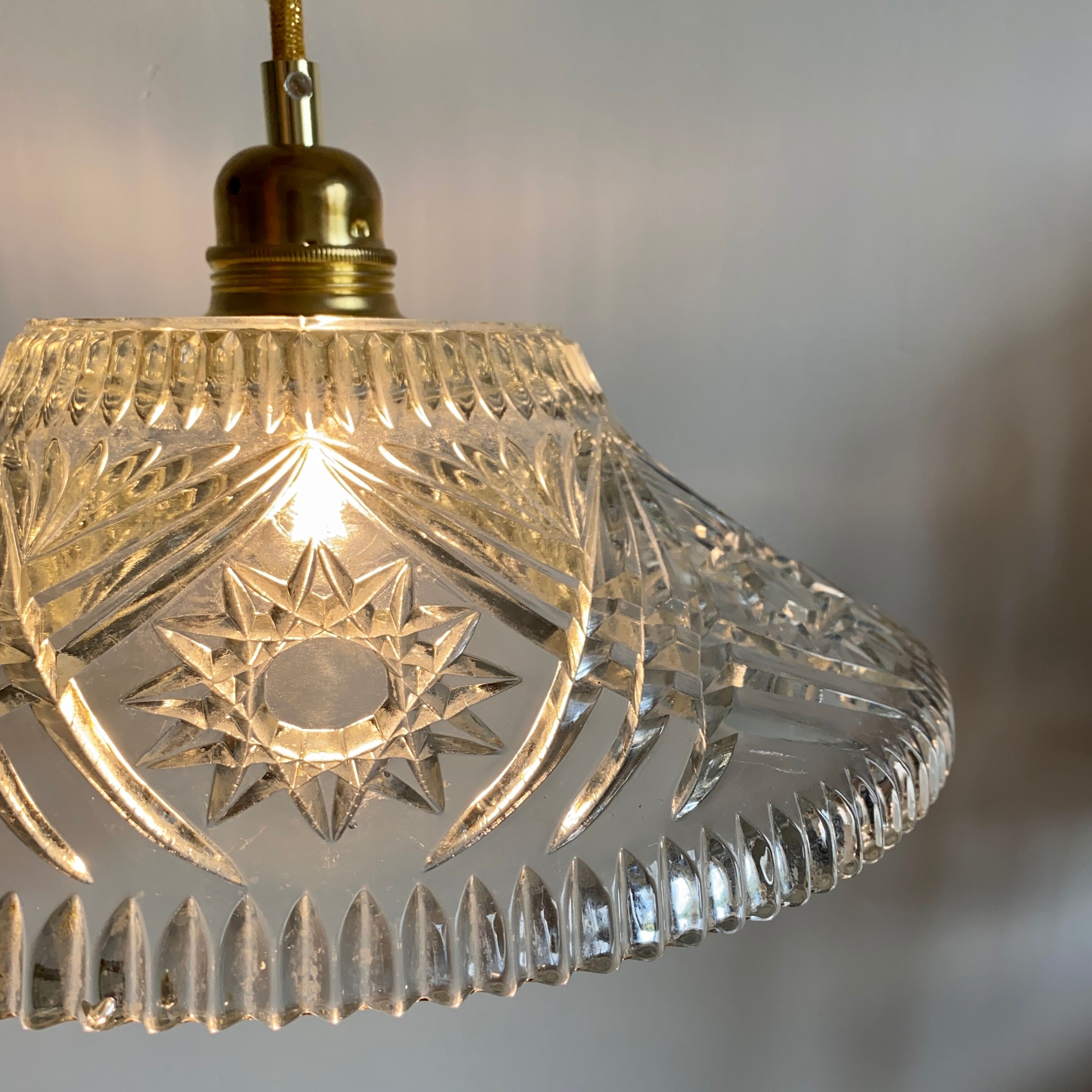 Vintage glass lampshade pendant lamp