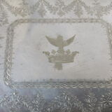 Serving tray punch goldsmith Martin Hall - Co silver metal eagle crown