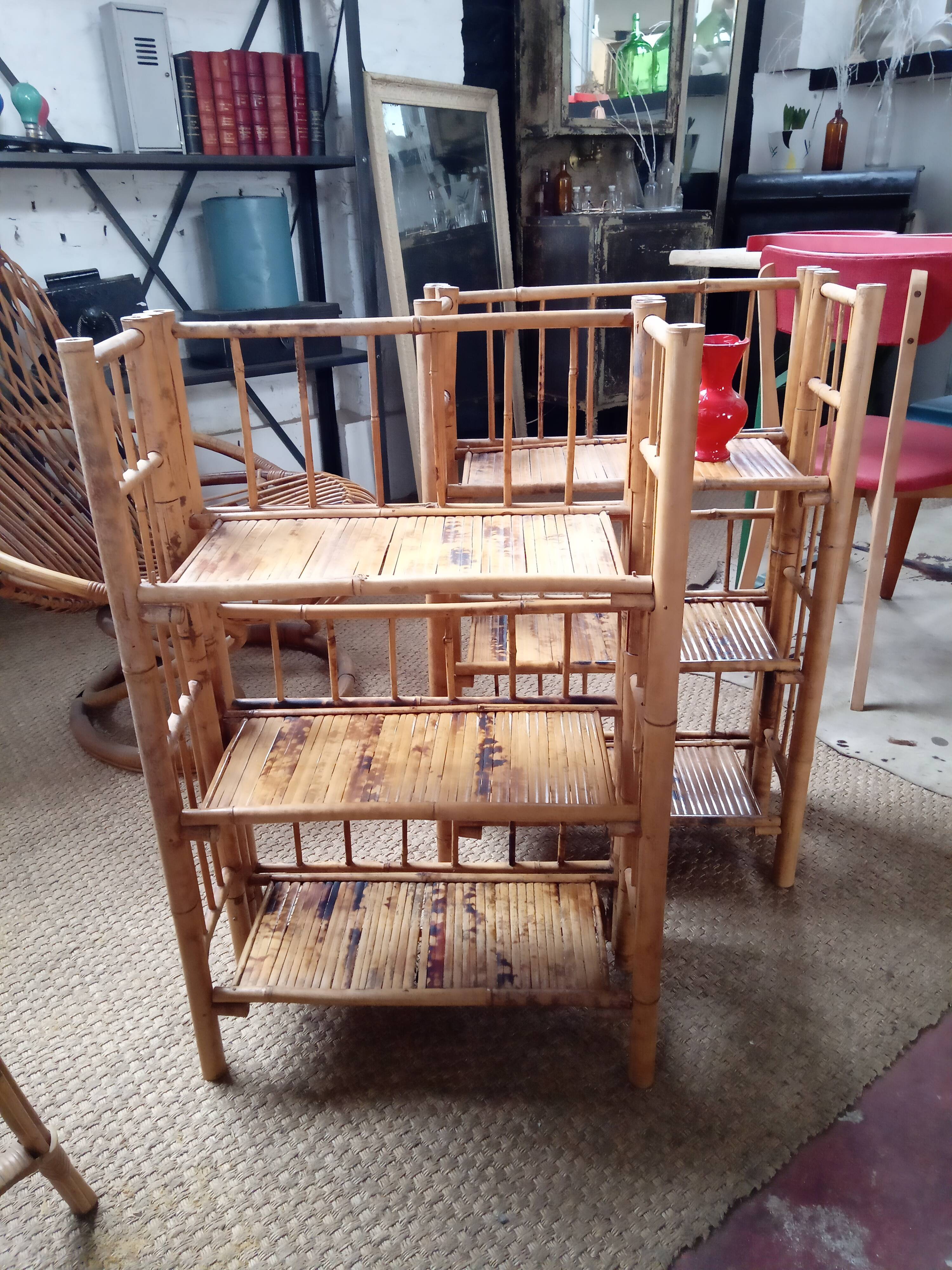 Bamboo shelves