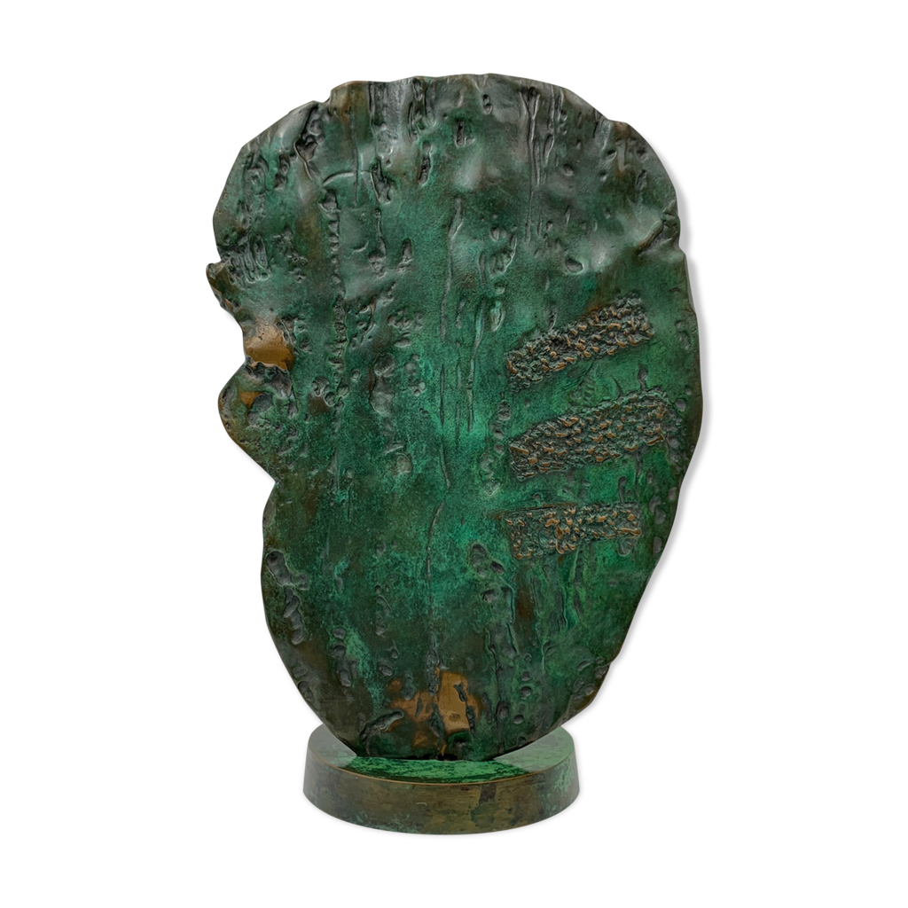 DESSOUS DE PLAT QUADRIPODE EN BRONZE - Fonderie HUGUENIN (54) Signé