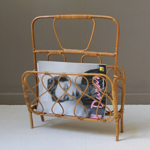 Rattan magazine rack