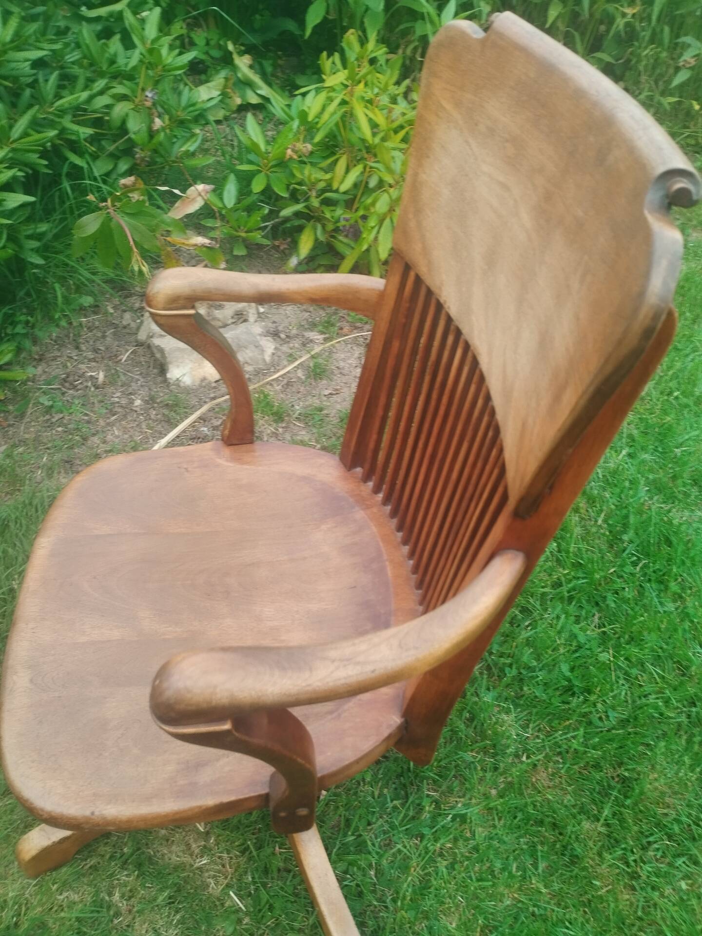 Fauteuil de bureau américain ancien vintage