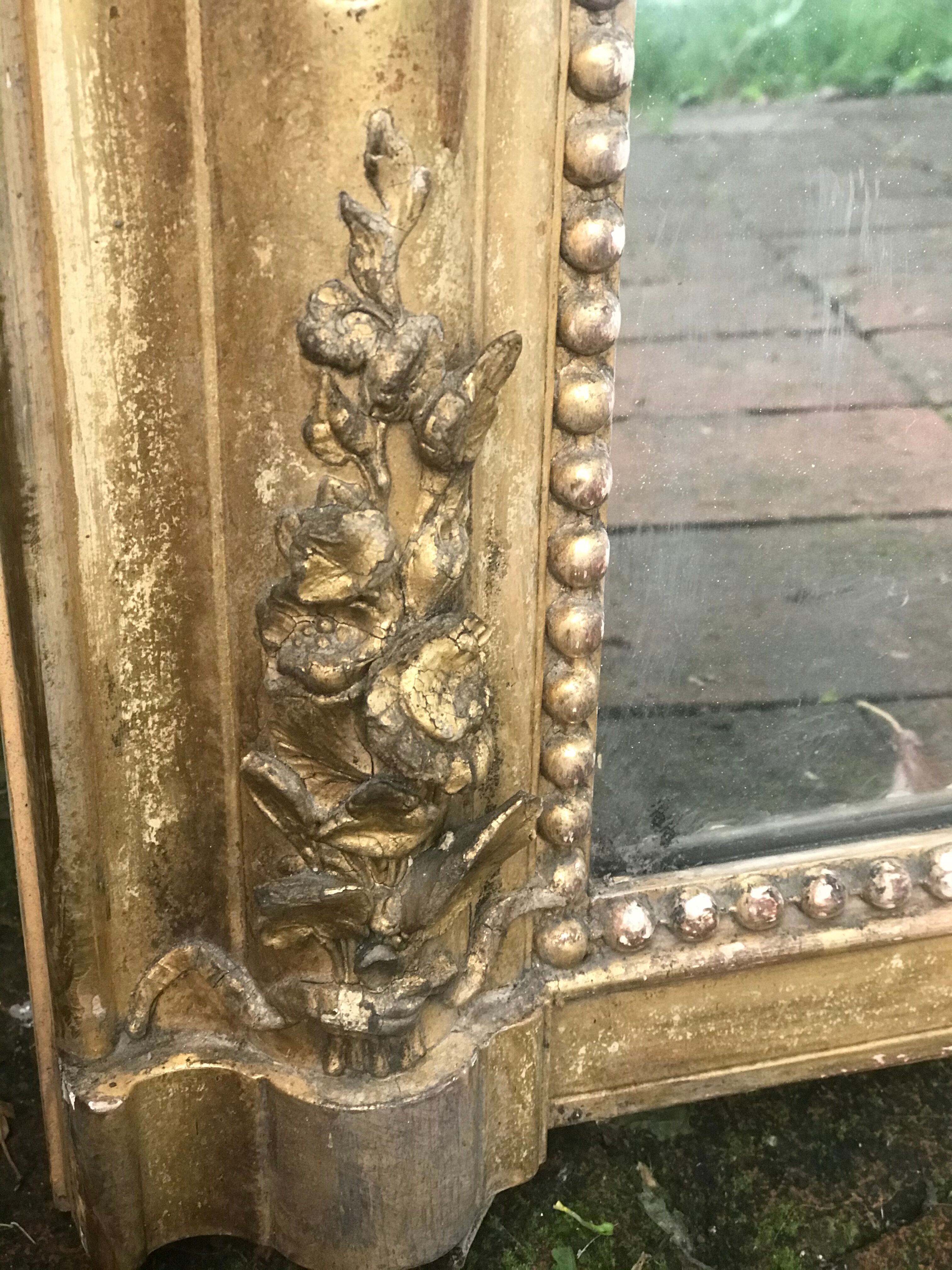 Large golden antique mirror  77x108cm