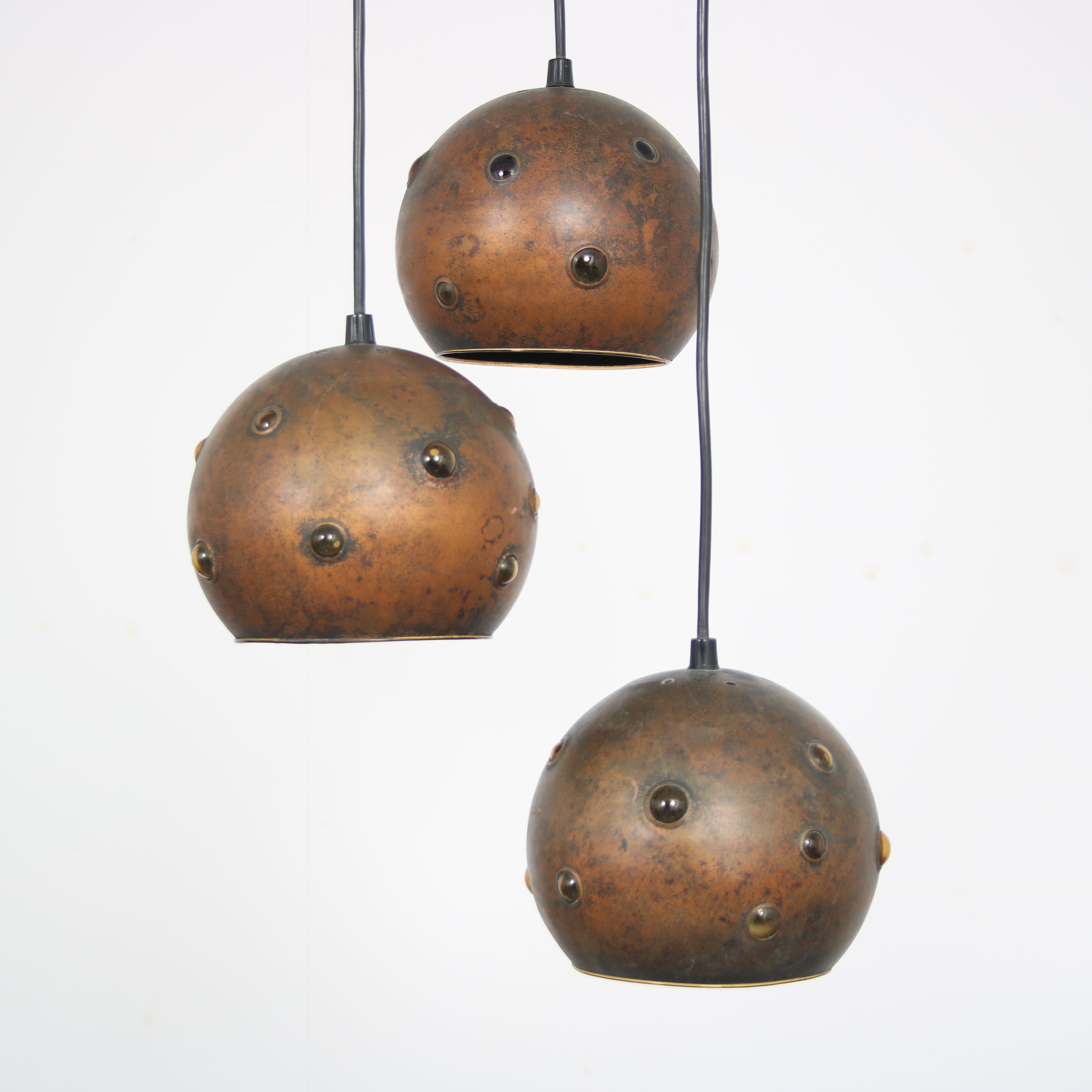 Suspension en cuivre des années 1960 par Peill & Putzler, Allemagne