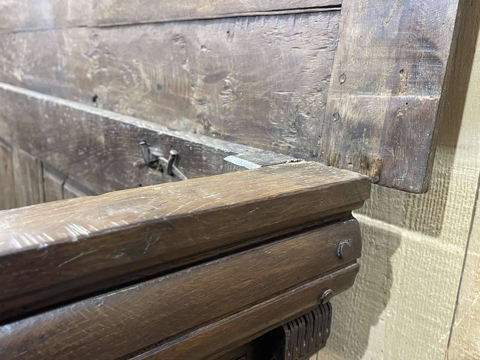 Large 18th century oak chest