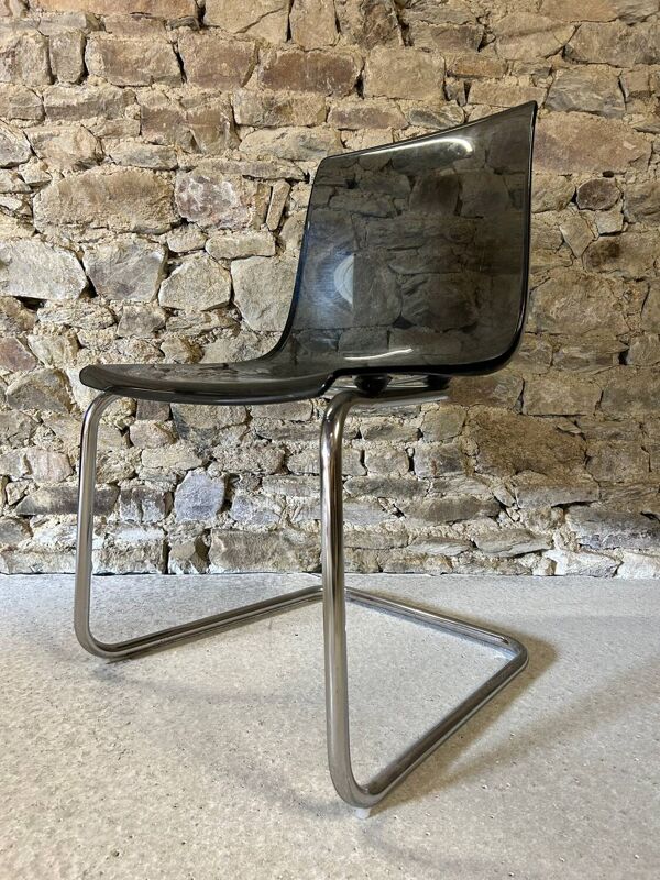 Chaise tobias en métal et plastique par carl ojerstam pour ikea 1990