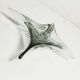 Transparent and green Murano glass ashtray