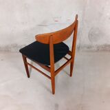 Chaise scandinave danoise vintage en teck années 60, estampillée Dyrlund Denmark