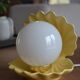 Porcelain and opaline shell lamp from the 70s-80s