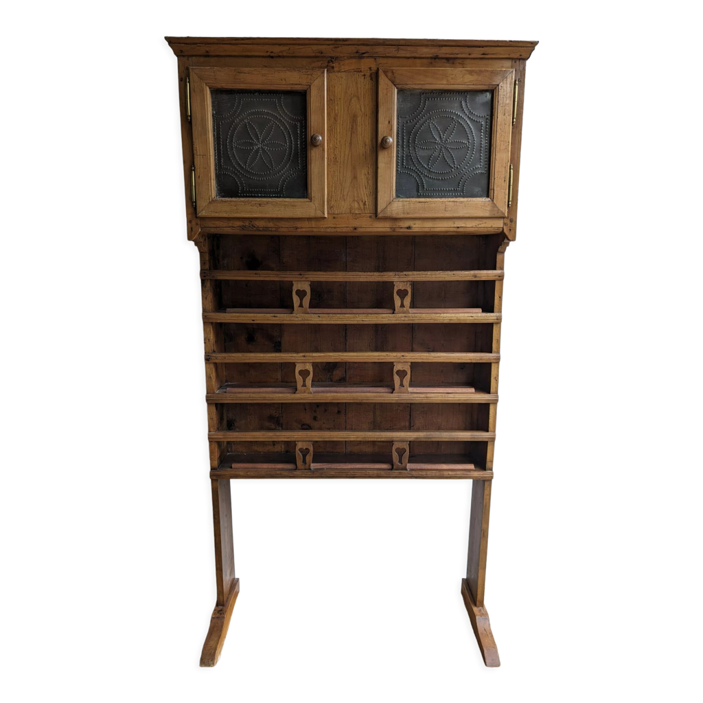 Buffet vaisselier industriel bois métal - 3 portes vitrées, 3 tiroirs - Made in Meubles