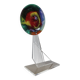 Contemporary sculpture, signed, in plexiglass and lucite, 1980s