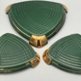 Set of 3 ART CERAMIC TRIVETS and BOTTLES by Poët Laval