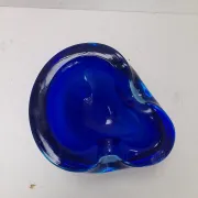 Blue Murano glass catchall.